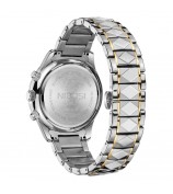 NIBOSI 2656 Stylish Steel Strap Quartz Watch Luminous Business Men Wrist Watch - Silver+Gold Strap / Blue Dial