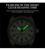 NIBOSI 2639 Fashion Casual Student Men Wrist Watch Nylon Strap Calendar Quartz Watch - Black Case / White Dial