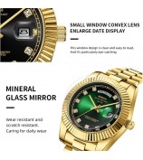 NIBOSI 2627 Rhinestone Decor Men Steel Strap Calendar Quartz Watch - Silver Strap / White Dial