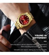 NIBOSI 2627 Rhinestone Decor Men Steel Strap Calendar Quartz Watch - Silver Strap / White Dial