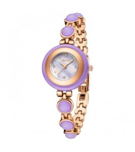 NIBOSI 2665 Stylish Bracelet Women Rhinestone Decor Quartz Watch - Purple