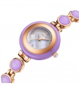 NIBOSI 2665 Stylish Bracelet Women Rhinestone Decor Quartz Watch - Purple