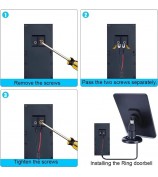 4W Solar Panel for Ring Video Doorbell 4 / 3 / 3 Plus / 2 Surveillance Smart Doorbell Charger - Black