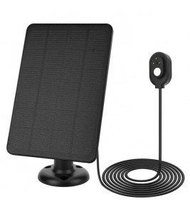 Solar Panel for Arlo Pro 4 / Ultra 2 / Pro 3 / Ultra / Pro 5S Surveillance Camera Charging Panel - Black