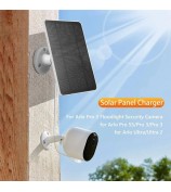 Solar Panel for Arlo Pro 4 / Ultra 2 / Pro 3 / Ultra / Pro 5S Surveillance Camera Charging Panel - Black