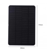 Solar Panel for Arlo Pro 4 / Ultra 2 / Pro 3 / Ultra / Pro 5S Surveillance Camera Charging Panel - Black