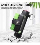 ONE-004 For IQOS Iluma i One / Iluma One Protective Case Leather E-Cigarette Storage Bag - Black