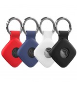 For Tile Mate (2024)  /  (2022) Bluetooth Tracker Silicone Case Anti Drop Protective Cover With Keychain - Black