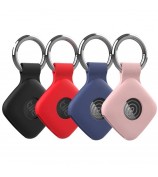 For Tile Mate (2024)  /  (2022) Bluetooth Tracker Silicone Case Anti Drop Protective Cover With Keychain - Black