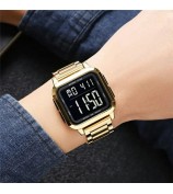 SKMEI 2133 Stylish Digital Watch Student Steel Strap Square Electronic Watch - Silver