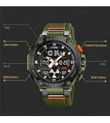 SKMEI 2223 Multifunctional Outdoor Sports Watch Digital Luminous Watch - Army Green