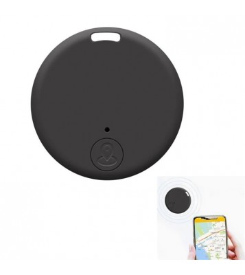 Y-02 GPS Anti-lost Alarm Smart Tag Round Wireless Bluetooth 5.0 Tracker Wallet Key Finder Locator - Black