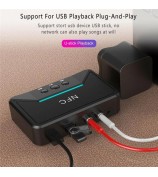 BT200 NFC 5.0 Bluetooth Receiver A2DP AUX 3.5mm RCA Jack USB Smart Playback Stereo Audio Wireless Adapter for Car Kit Speaker