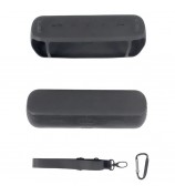 Drop Proof Protective Case for Anker Soundcore Motion+ Soft Silicone Case with Shoulder Strap - Black
