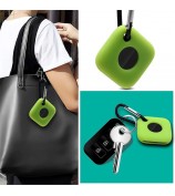 For Tile Mate (2022) Bluetooth Tracker Protective Cover Sleeve Anti-scratch Silicone Case with Anti-lost Buckle - White