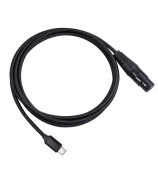 TY20F Type-C Male to XLR Female Microphone Cable XLR 3 Pin Type-C Mic Cord Studio Audio Cable Adapter for Mic Recording Support USB 2.0/1.1 Compatible with Mac OS/Windows/Vista