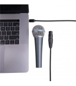 TY20F Type-C Male to XLR Female Microphone Cable XLR 3 Pin Type-C Mic Cord Studio Audio Cable Adapter for Mic Recording Support USB 2.0/1.1 Compatible with Mac OS/Windows/Vista