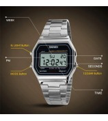 SKMEI 1123 Fashion Men Watch Waterproof Wristwatch Sports Chronograph Clock with Stainless Steel Strap - Gold