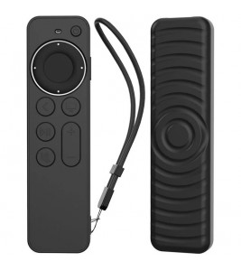 AHASTYLE PT167 for Apple TV Remote Silicone Protective Shell Anti-drop Case Cover with Lanyard - Black