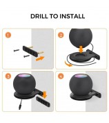AHASTYLE PT149 For Apple HomePod Mini Smart Speaker Wall Mount Holder Bracket Hanger - Black