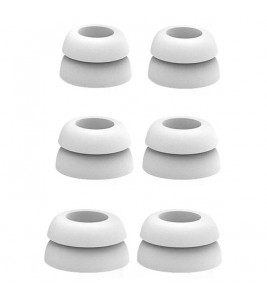 AHASTYLE PT168 3 Pairs Earphone Cap for Samsung Galaxy Buds Pro, Earbud Silicone Cover Eartips Replacement, Size: S+M+L - White