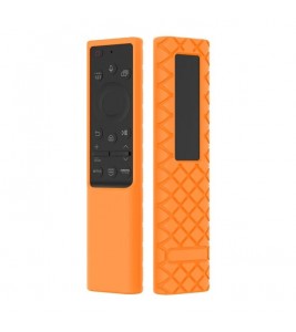 Silicone Case for Samsung Smart TV BN59 Series Remote Control Rhombus Design Protective Cover - Orange