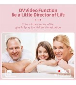 A18 Cute Kids Camera 2.0 inch 24M Pixel HD Instant Print Camera Portable Thermal Printing Camera with 180-Degree Flipped Lens for Children - Pink
