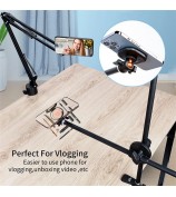 VRIG MG-01 Compatible with MagSafe to 1 / 4" Thread Adapter Mount Phone Holder Portable Magnetic Converter Support 360-Degree Adjustable