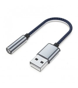 USB to 3.5mm Jack Audio Adapter USB to Headphone and Microphone Jack Aux Adapter Stereo Sound Card Adapter