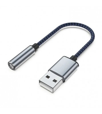 USB to 3.5mm Jack Audio Adapter USB to Headphone and Microphone Jack Aux Adapter Stereo Sound Card Adapter