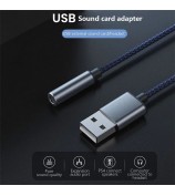 USB to 3.5mm Jack Audio Adapter USB to Headphone and Microphone Jack Aux Adapter Stereo Sound Card Adapter