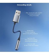 USB to 3.5mm Jack Audio Adapter USB to Headphone and Microphone Jack Aux Adapter Stereo Sound Card Adapter