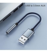 USB to 3.5mm Jack Audio Adapter USB to Headphone and Microphone Jack Aux Adapter Stereo Sound Card Adapter