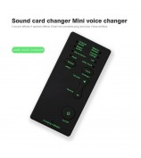M1 Sound Card Changer Portable Mini Voice Changer for Live Streaming, Gaming - Black