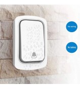 ML01 Self-powered Wireless Door Bell 38 Ringtones Home Intelligent Alarm System, 1 Transmitter+1 Receiver - Black / EU Plug