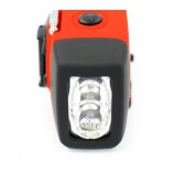 HY-071 Emergency Hand Crank Solar Weather Radio Flashlight AM FM NOAA Radio 2000mAh Power Bank Phone Charger - Red