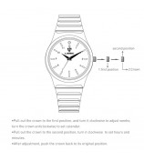 LIEBIG L1024 Fashion Couple Wrist Watch Stainless Steel Strap Analogue Quartz Watch - Luminous Dial / Men