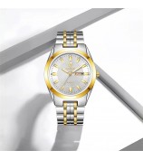 LIEBIG L1020 Couple Set Pair Wrist Watch Date Display Quartz Watch with Stainless Steel Strap - Splicing Strap / Men