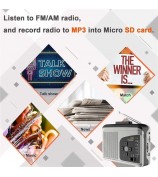 EZCAP 234 Cassette Tape to MP3 Save to TF Card Stereo Converter Cassette Tape Player AM / FM Radio
