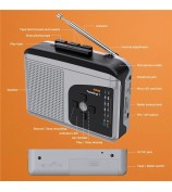 EZCAP 234 Cassette Tape to MP3 Save to TF Card Stereo Converter Cassette Tape Player AM / FM Radio