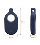 For Samsung Galaxy SmartTag 2 Silicone Case Tracking Device Protective Cover - 8-shaped Buckle / Black