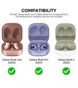 AHASTYLE WG89 For Samsung Galaxy Buds Pro / Buds Live / Buds2 / Buds Pro 2 Case TPU Earbud Storage Cover - Glitter