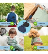 Silicone Case for Samsung Galaxy SmartTag2 Bluetooth Tracker Brooch Style Protective Cover - Black