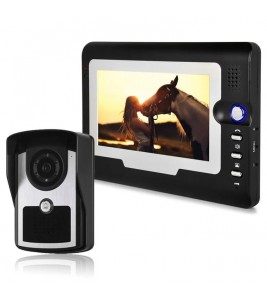 810FC11 7-inch Video Viewer Door Bell Night Vision Camera Home Security Smart Doorbell, EU Plug