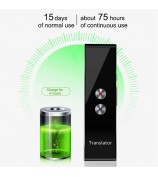 T8+ Bluetooth 40 Languages Speech Instant Translator for Travel, Learning - Black