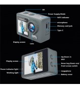 F300AAR-G Action Camera 24MP 5K Ultra HD 30m Waterproof Outdoor Sports Camera with Remote Control