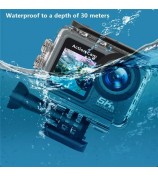 F300AAR-G Action Camera 24MP 5K Ultra HD 30m Waterproof Outdoor Sports Camera with Remote Control