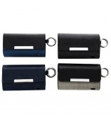 Case for IQOS 3 / 3 Duo , PU Leather Electronic Cigarette Storage Bag with Hook - Sapphire+Denim Dark Blue