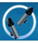 Wireless Lavalier Lapel Microphone for iPhone (2 Microphones+1 Receiver) Wireless Microphone for Video Recording