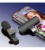 Wireless Lavalier Microphone (2 Microphones+1 Receiver) USB-C Phone Noise Canceling for Video Recording Vlog